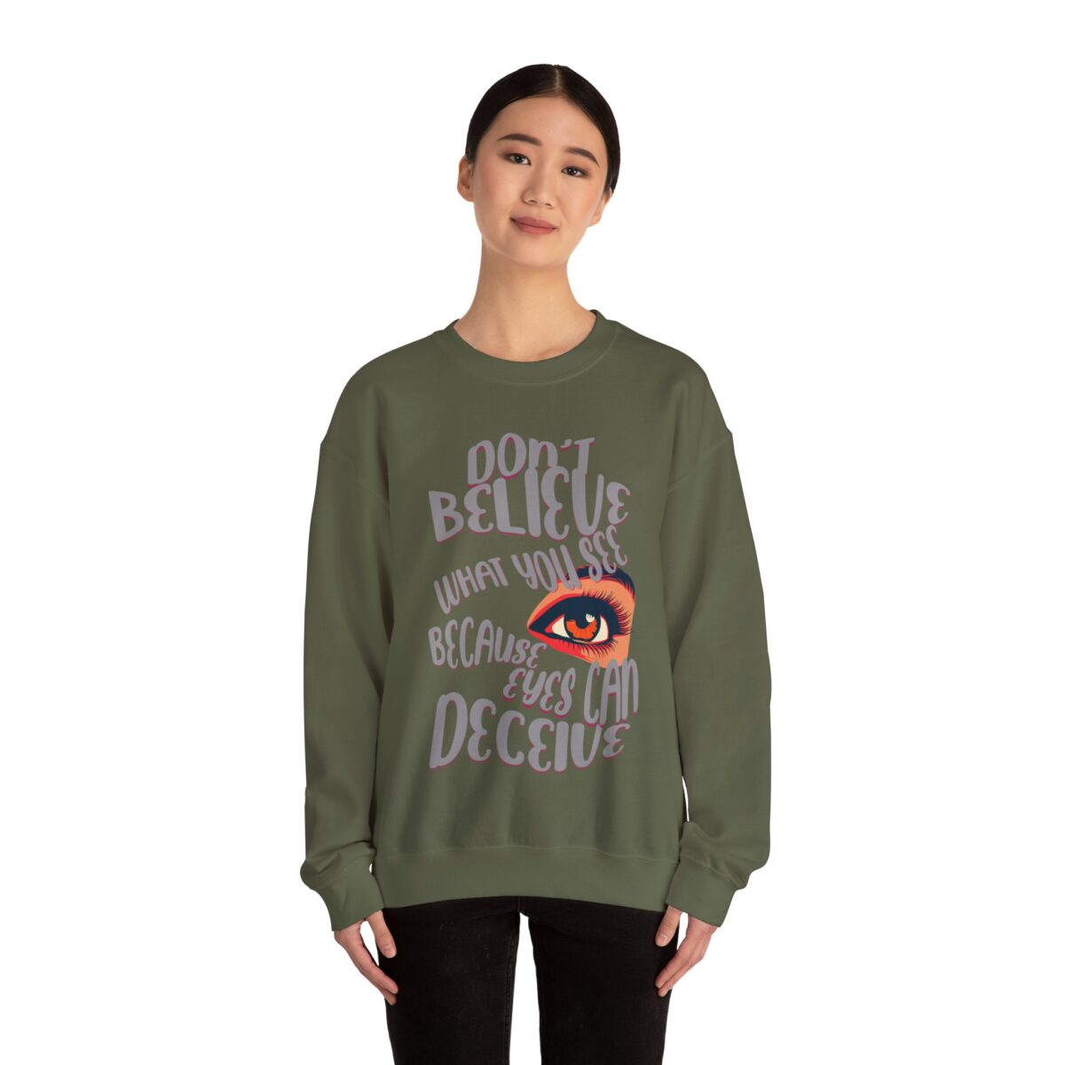 Don't believe what you see Unisex Heavy Blend™ Crewneck Sweatshirt - Image 12