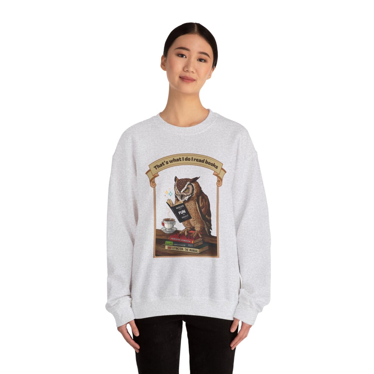 I read books Unisex Heavy Blend™ Crewneck Sweatshirt - Image 4