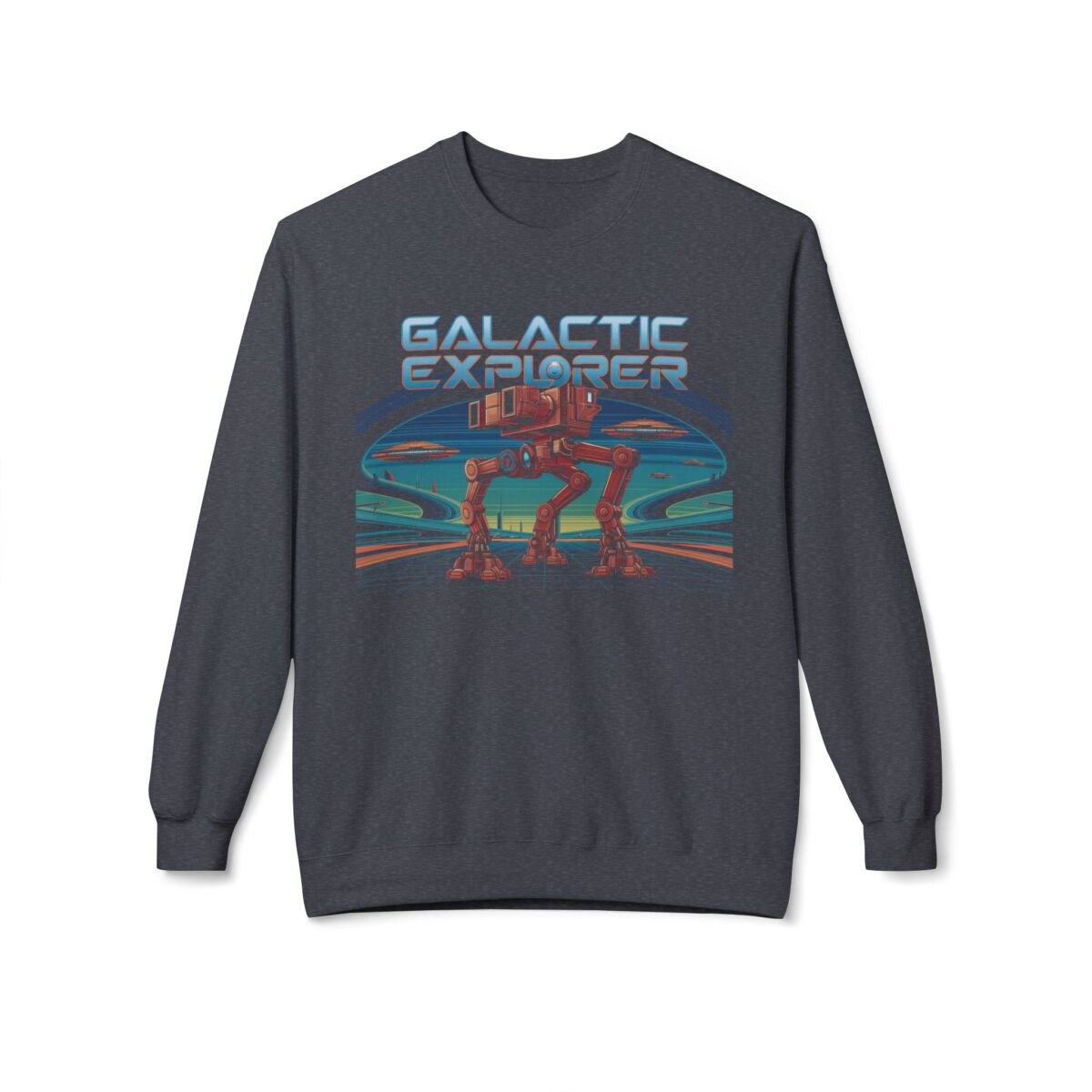 Galactic explorer Unisex Midweight Softstyle Fleece Crewneck Sweatshirt - Image 9