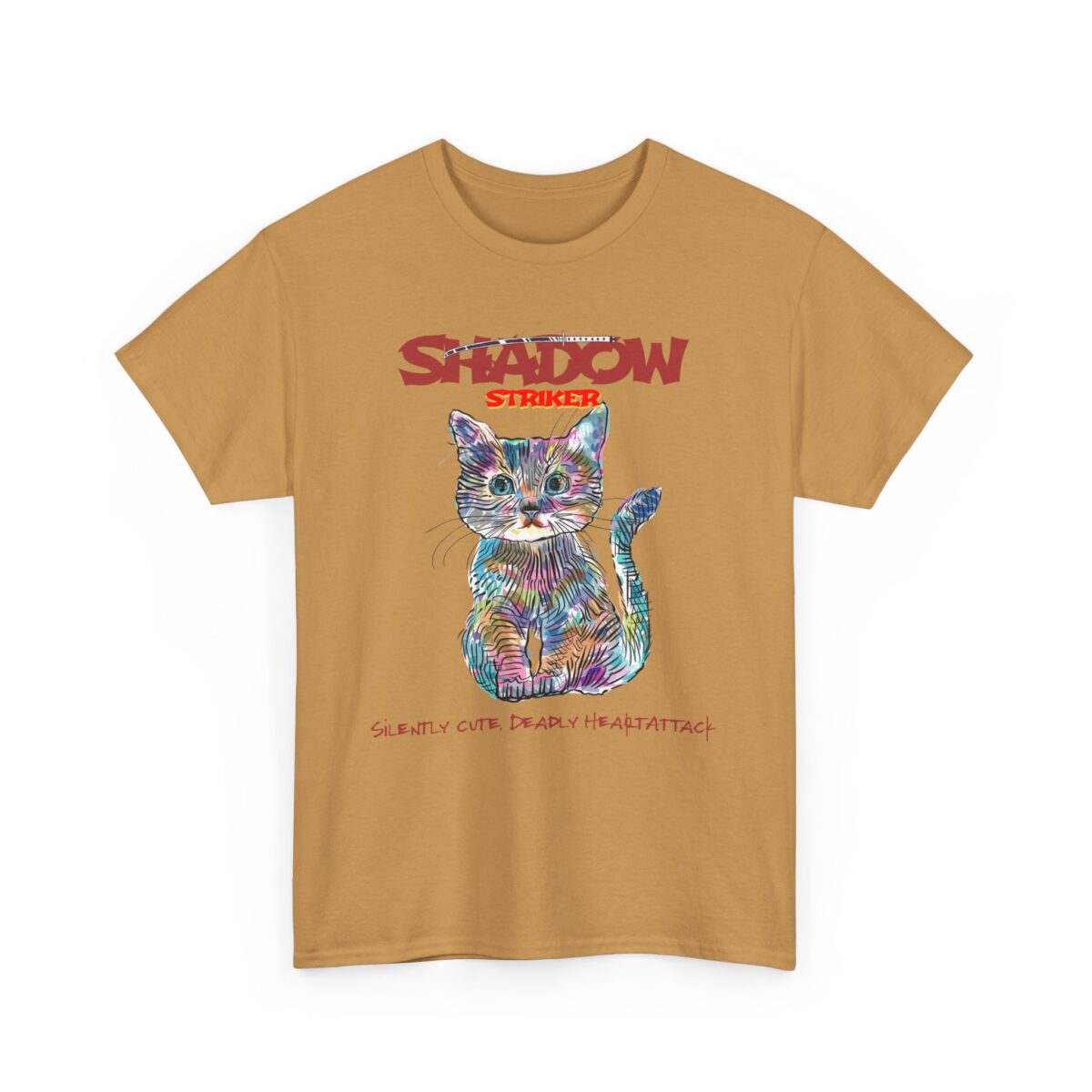 Shadow Cat Unisex Heavy Cotton Tee – Silently Cute, Deadly Design - Image 11