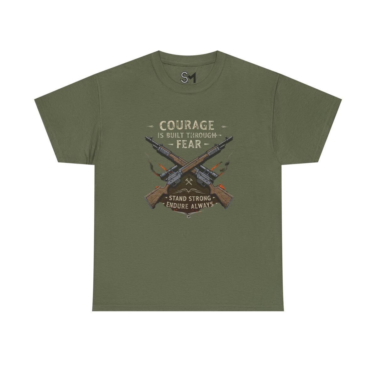 Courage is built through fear Unisex Heavy Cotton Tee - Image 9