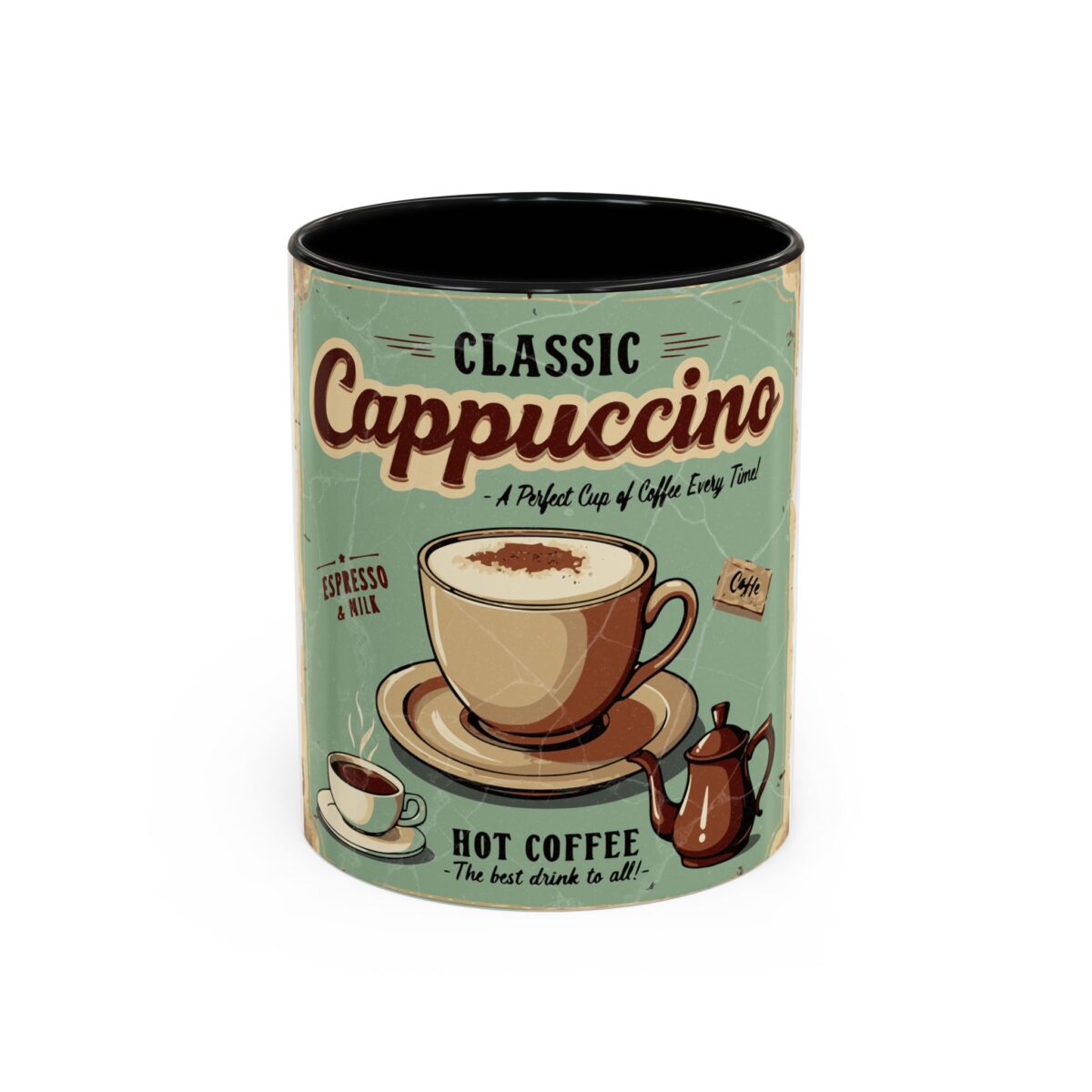 Classic Cappuccino Accent Coffee Mug (11, 15oz)