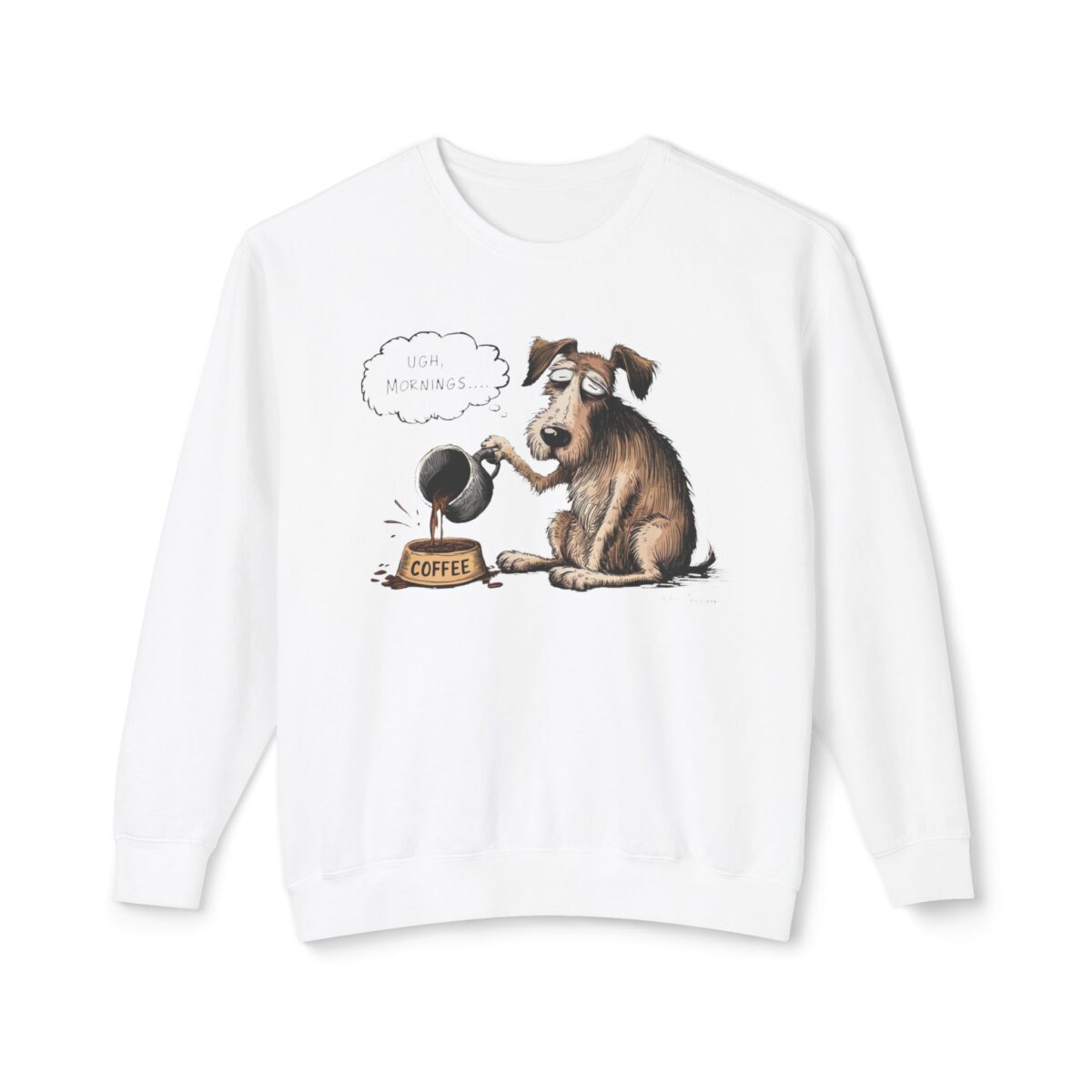 Mornings! Unisex Lightweight Crewneck Sweatshirt