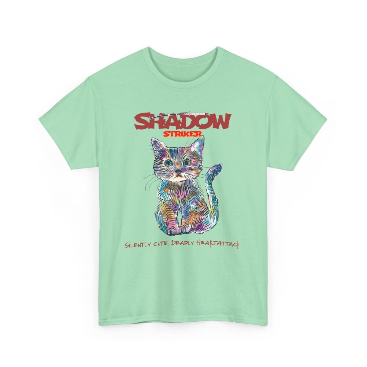 Shadow Cat Unisex Heavy Cotton Tee – Silently Cute, Deadly Design - Image 15
