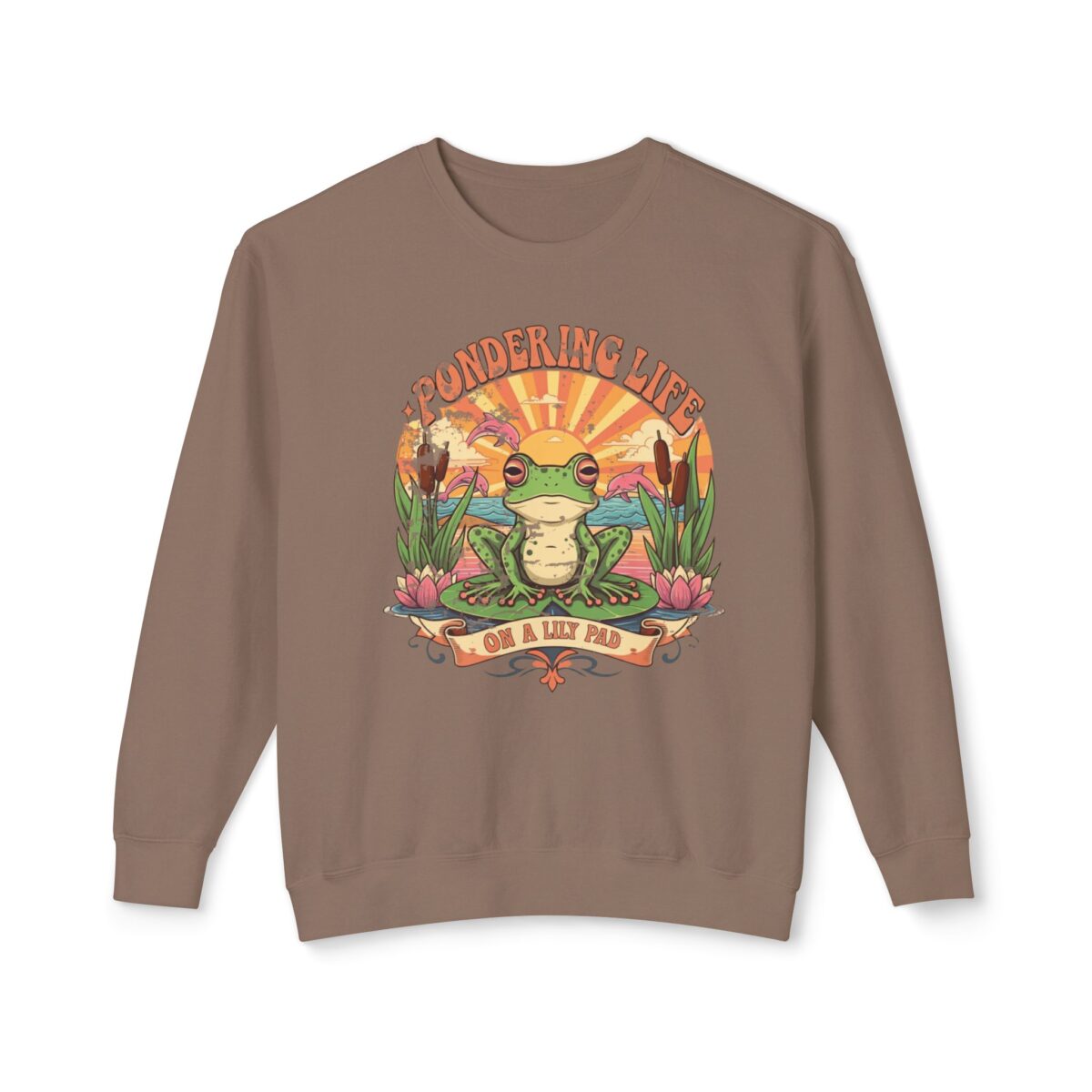 Pondering life Unisex Lightweight Crewneck Sweatshirt - Image 5