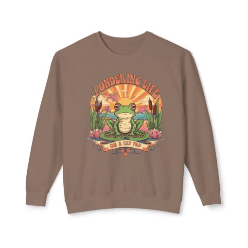 Pondering life Unisex Lightweight Crewneck Sweatshirt - Image 5