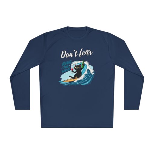 Don't fear, ride the wave Unisex Lightweight Long Sleeve Tee - Image 21