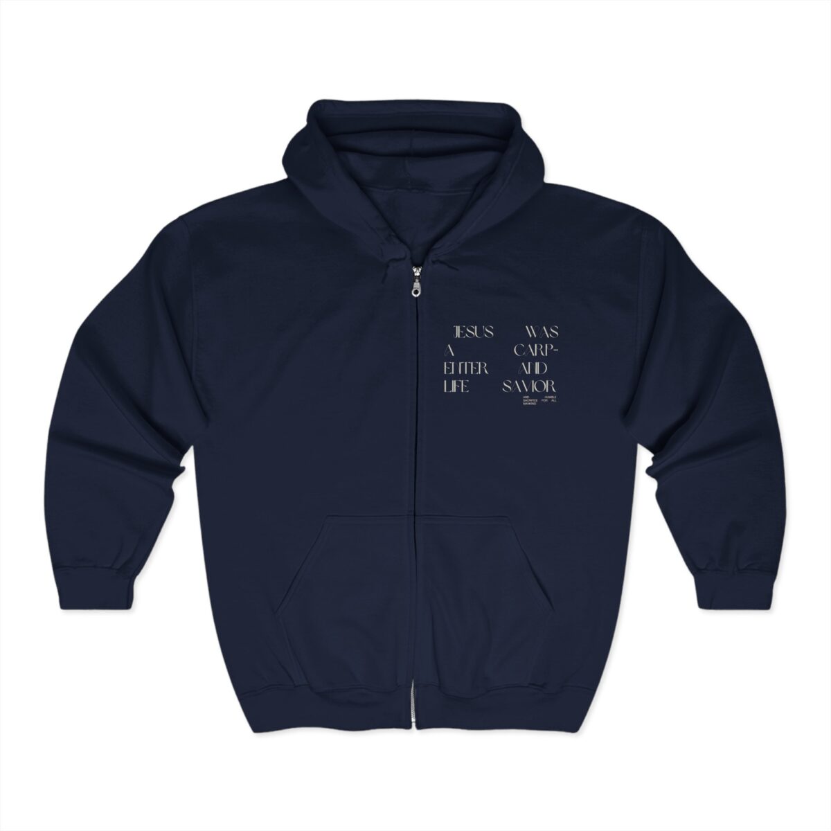 Jesus was a carpenter Unisex Heavy Blend™ Full Zip Hooded Sweatshirt - Image 5