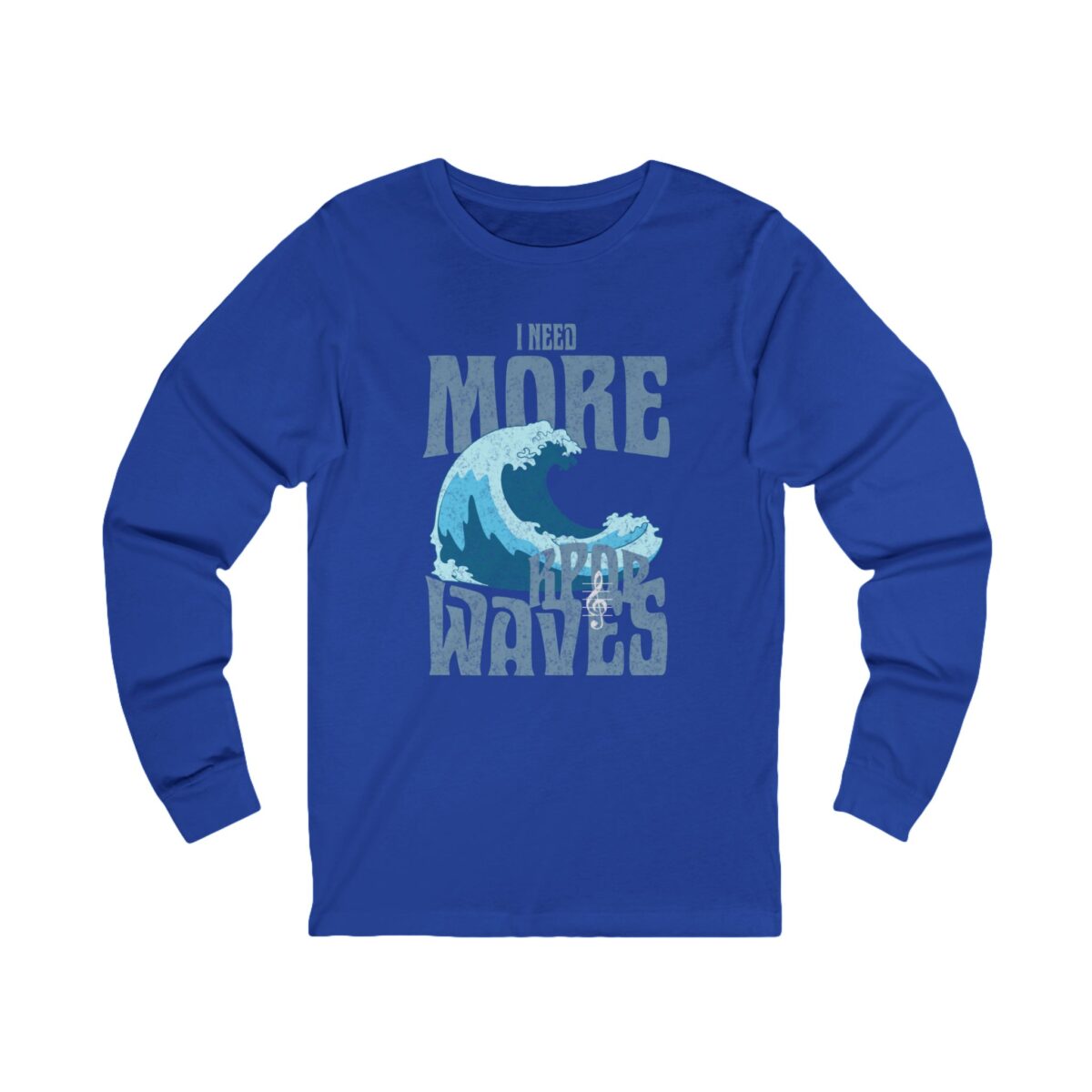 I Need More Waves Long Sleeve Tee - Surfing T-Shirt for Ocean Lovers - Image 3