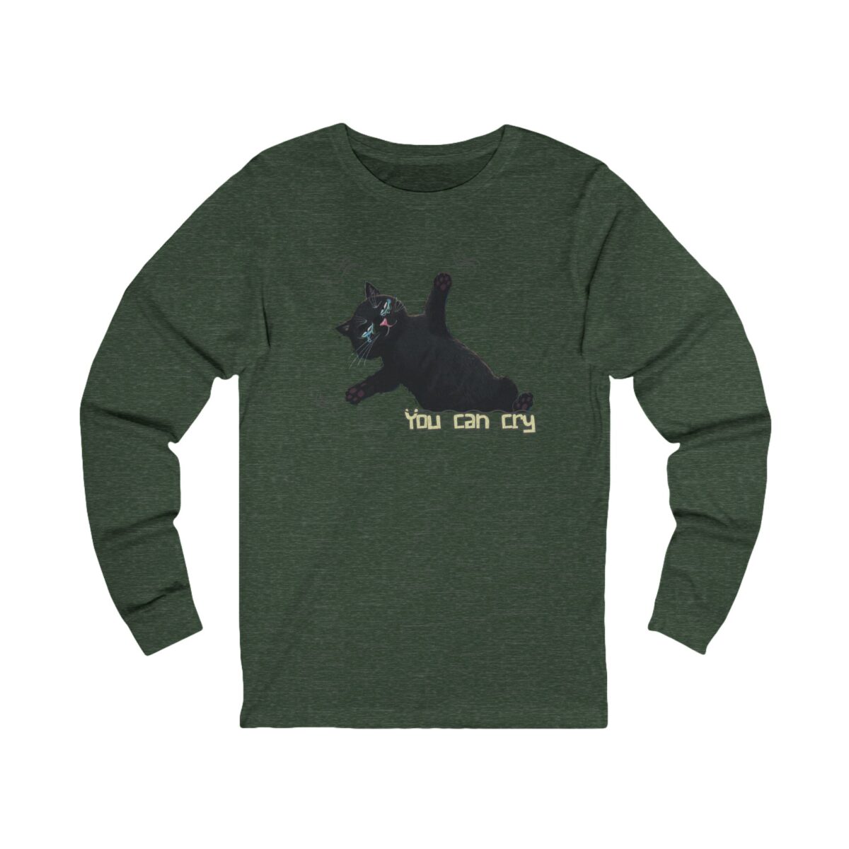 You can cry Unisex Jersey Long Sleeve Tee - Image 5