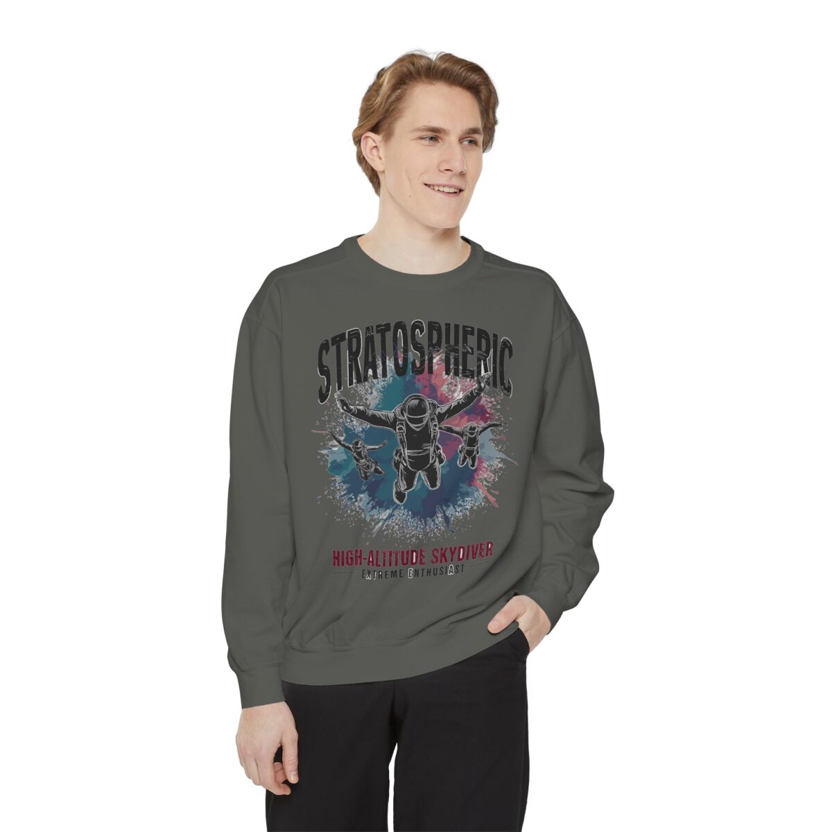 Sky Diver Unisex Garment-Dyed Sweatshirt - Image 3