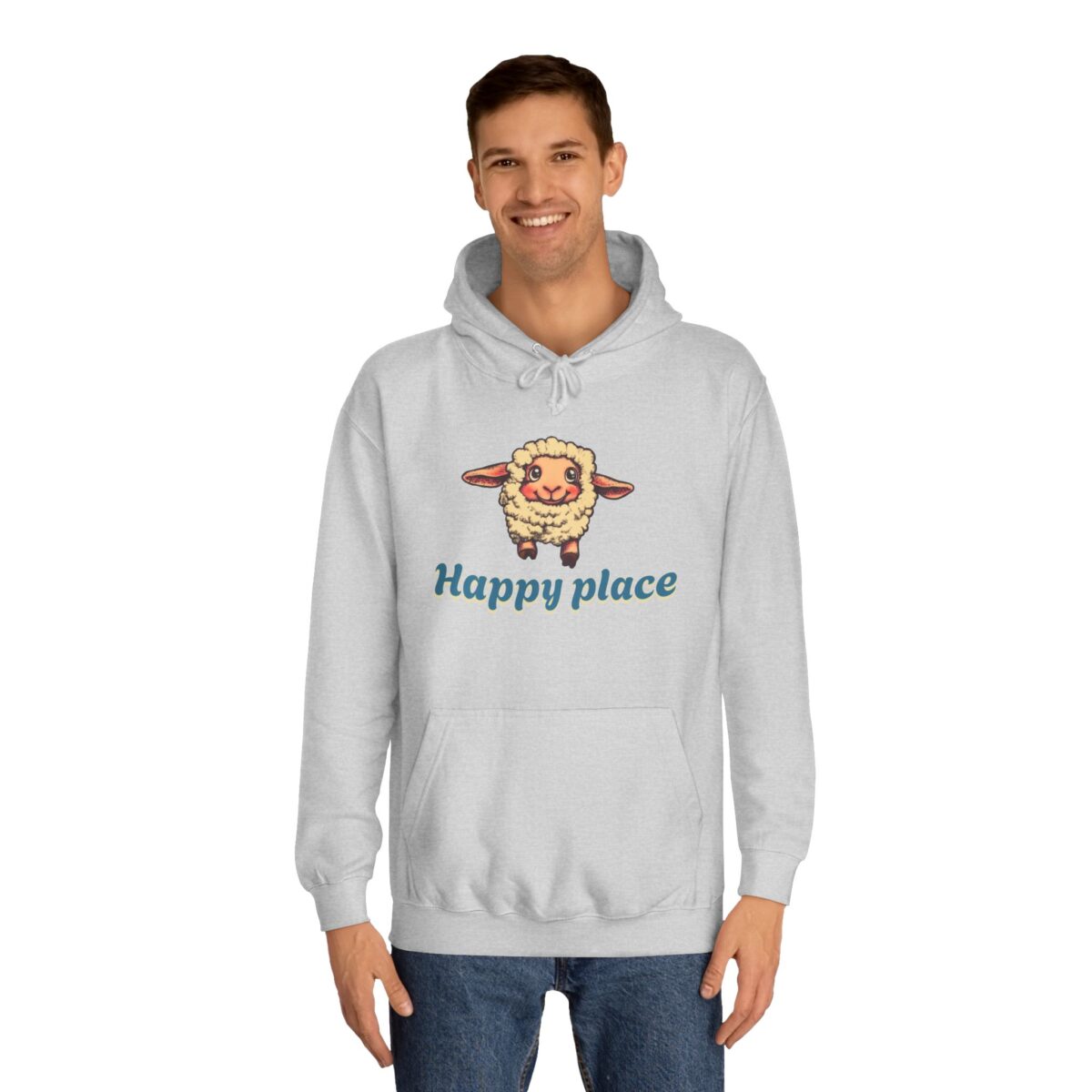 Happy place Unisex College Hoodie - Image 11
