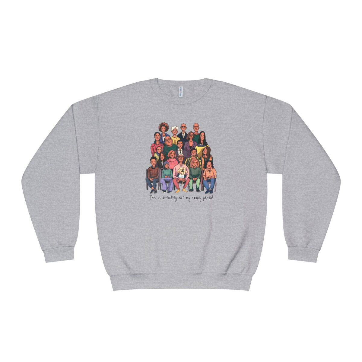 Definitely not my family photo Unisex NuBlend® Crewneck Sweatshirt - Image 25