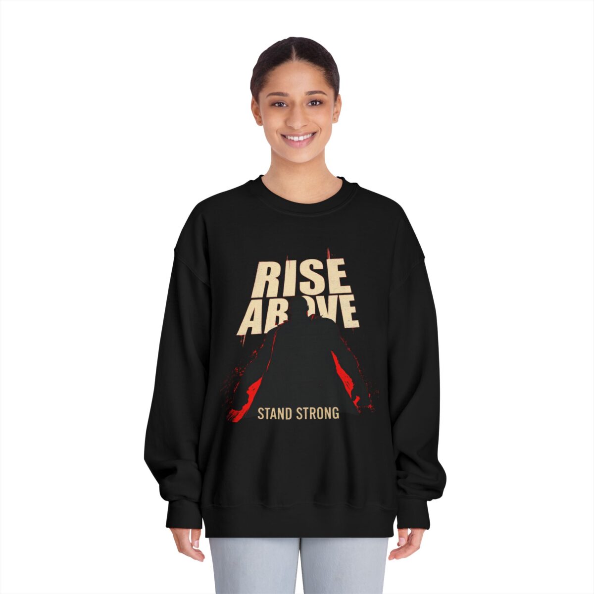 Rise above Unisex DryBlend® Crewneck Sweatshirt - Image 3