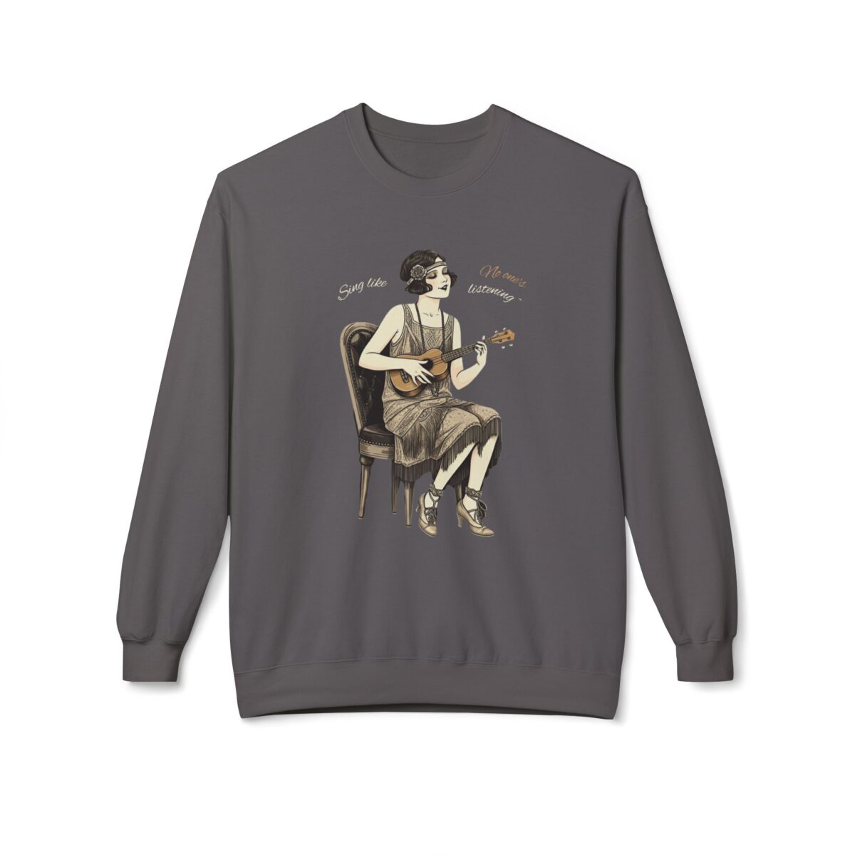 Sing like no one's listening Unisex Midweight Softstyle Fleece Crewneck Sweatshirt - Image 21