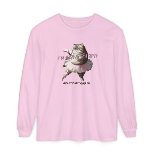It's not kung fu Unisex Garment-dyed Long Sleeve T-Shirt - Image 25