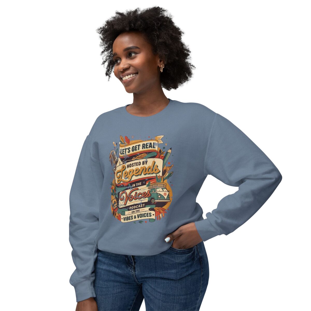 Let's get real Unisex Lightweight Crewneck Sweatshirt - Image 19