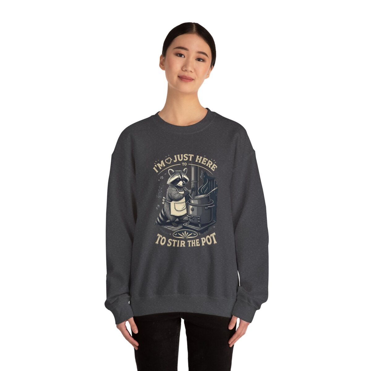 I am just here Unisex Heavy Blend™ Crewneck Sweatshirt - Image 16