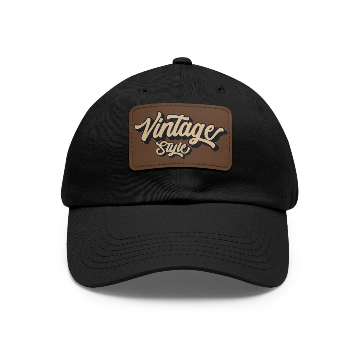 Vintage style Hat with Leather Patch (Rectangle) - Image 9