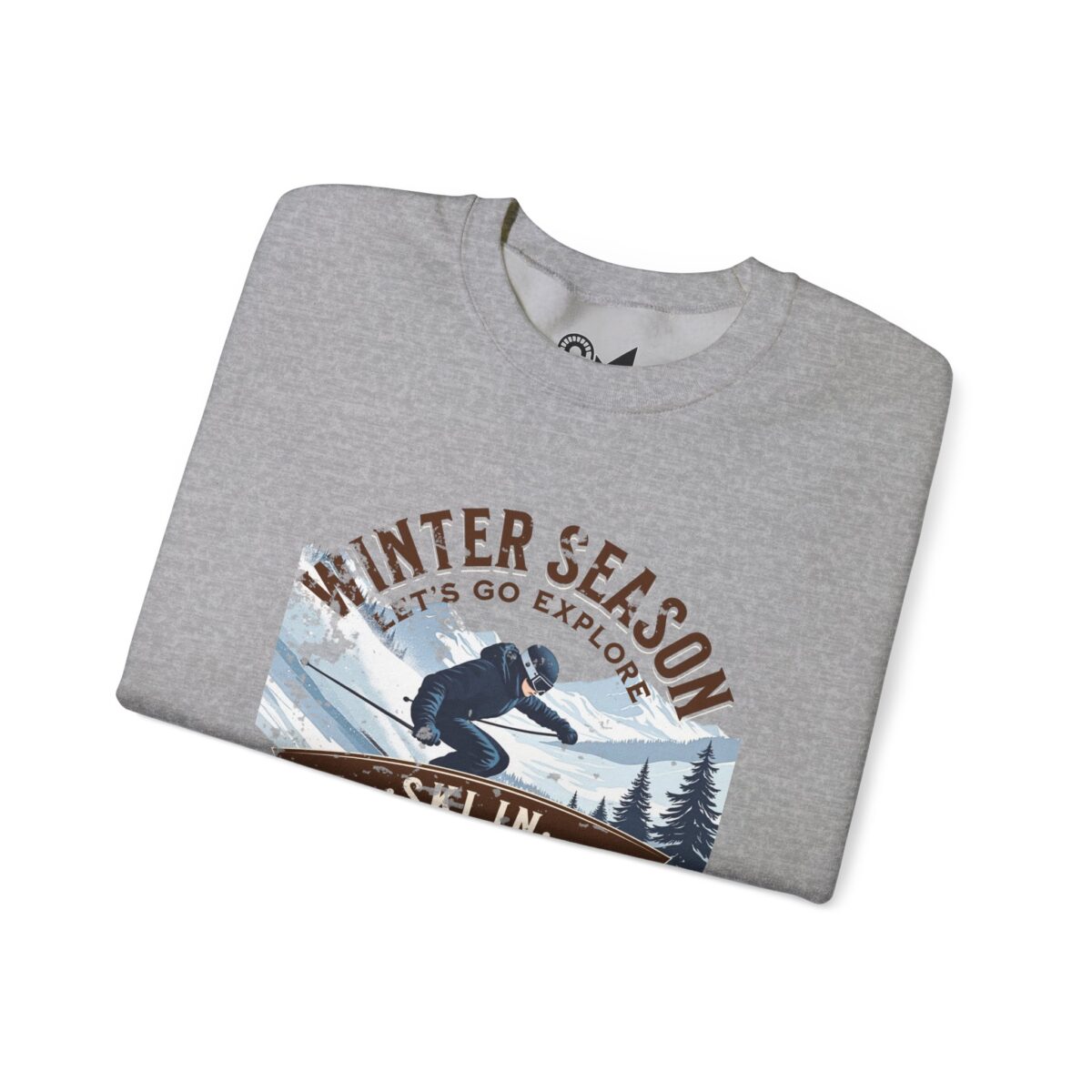 Ski in the national park Unisex Heavy Blend™ Crewneck Sweatshirt - Image 15
