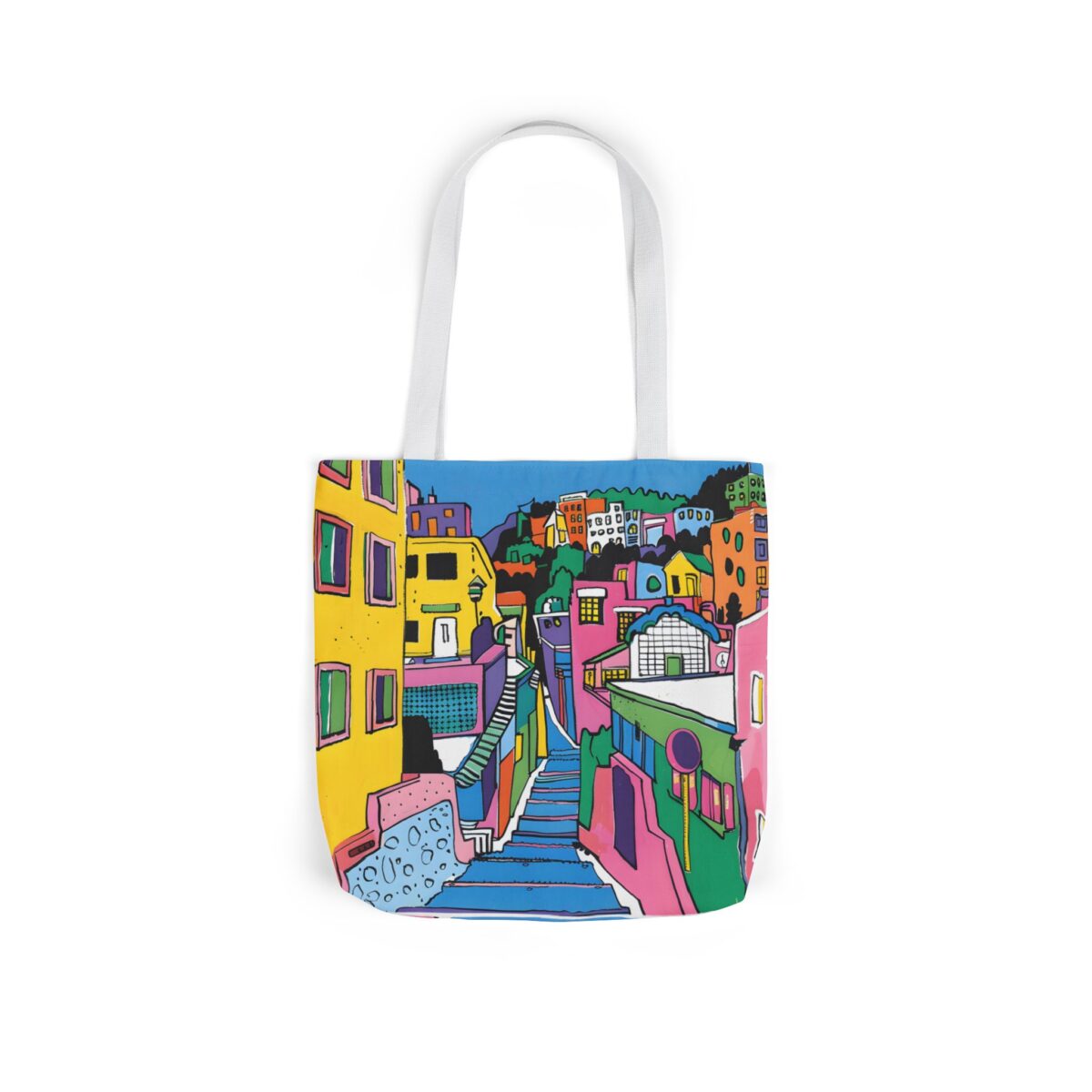 The hillside village in Korea Canvas Tote Bag, 5-Color Straps - Image 38