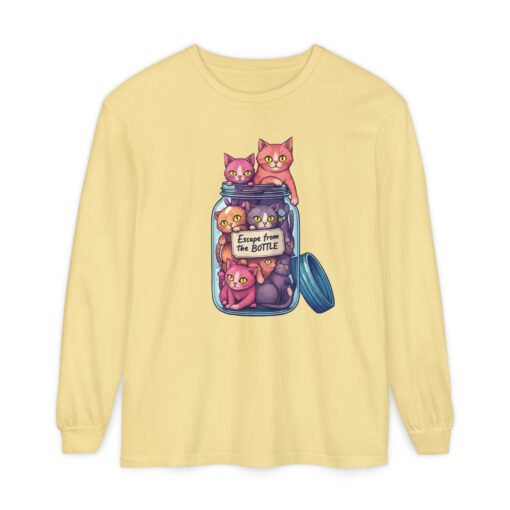 Escape from the bottle Unisex Garment-dyed Long Sleeve T-Shirt - Image 25