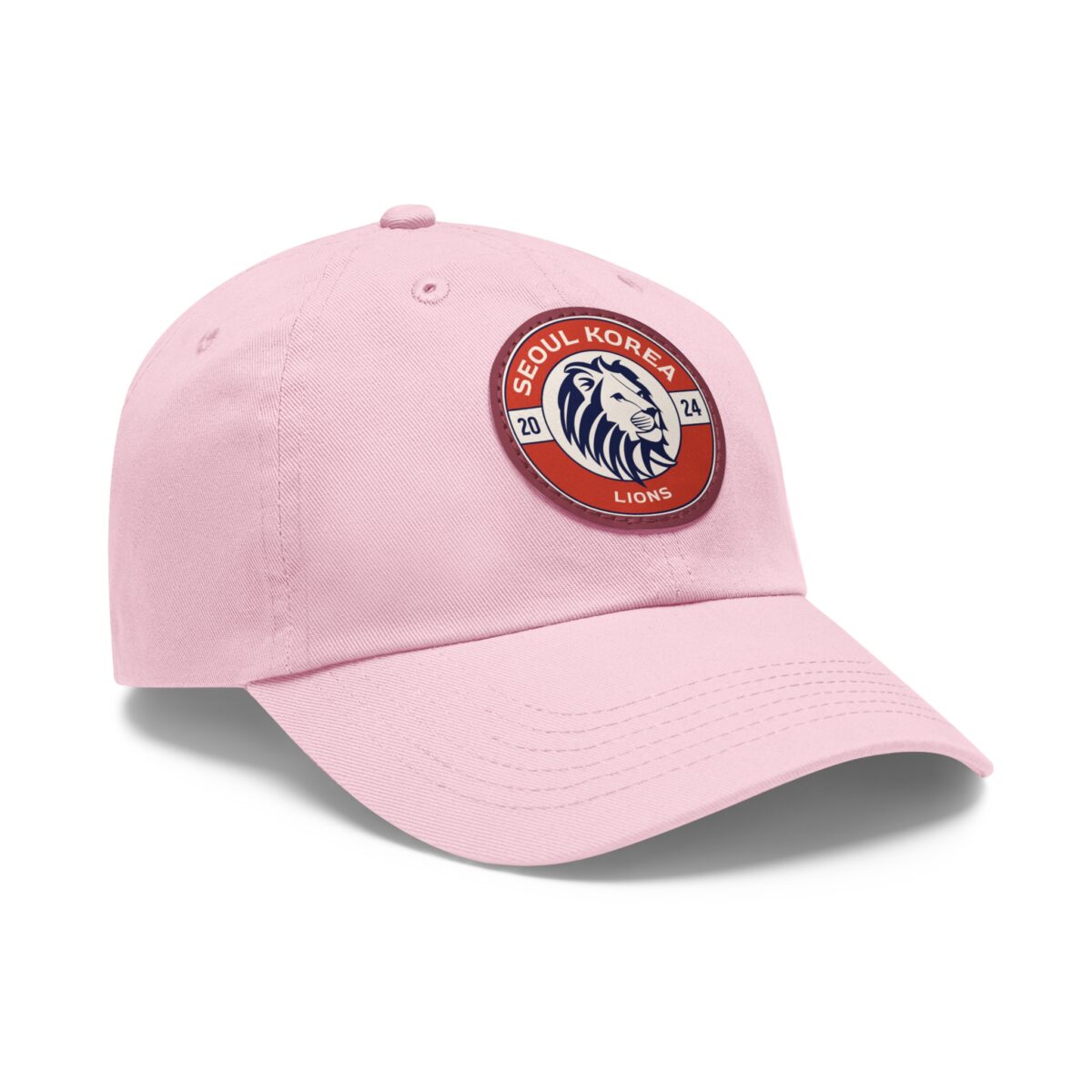Seoul Korea Lions Hat with Leather Patch (Round) - Image 38