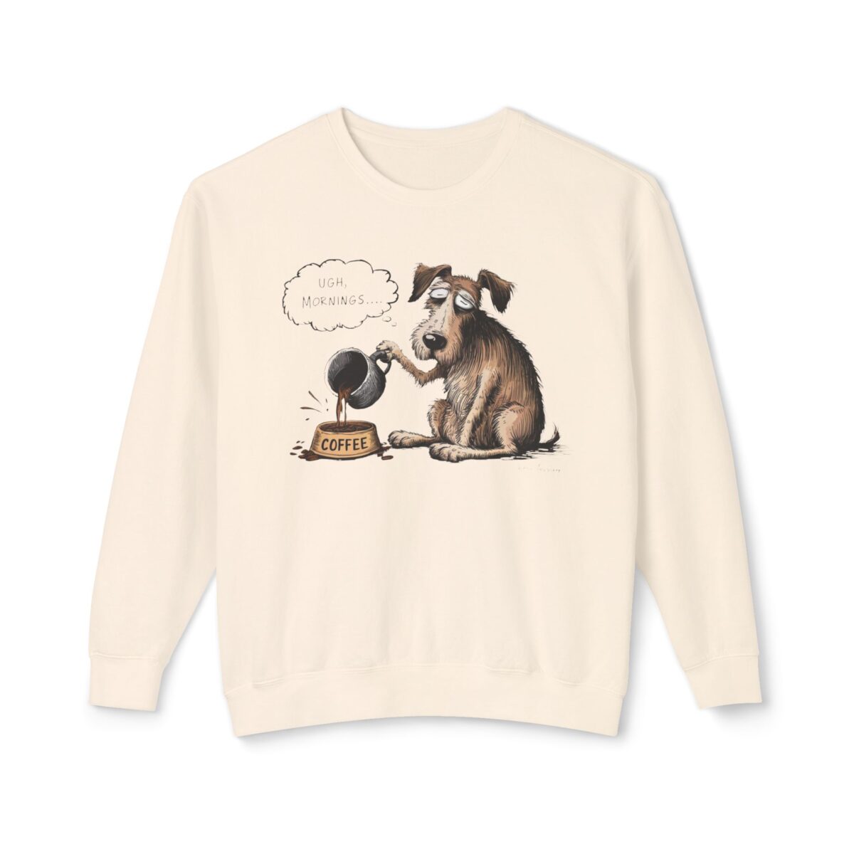Mornings! Unisex Lightweight Crewneck Sweatshirt - Image 5
