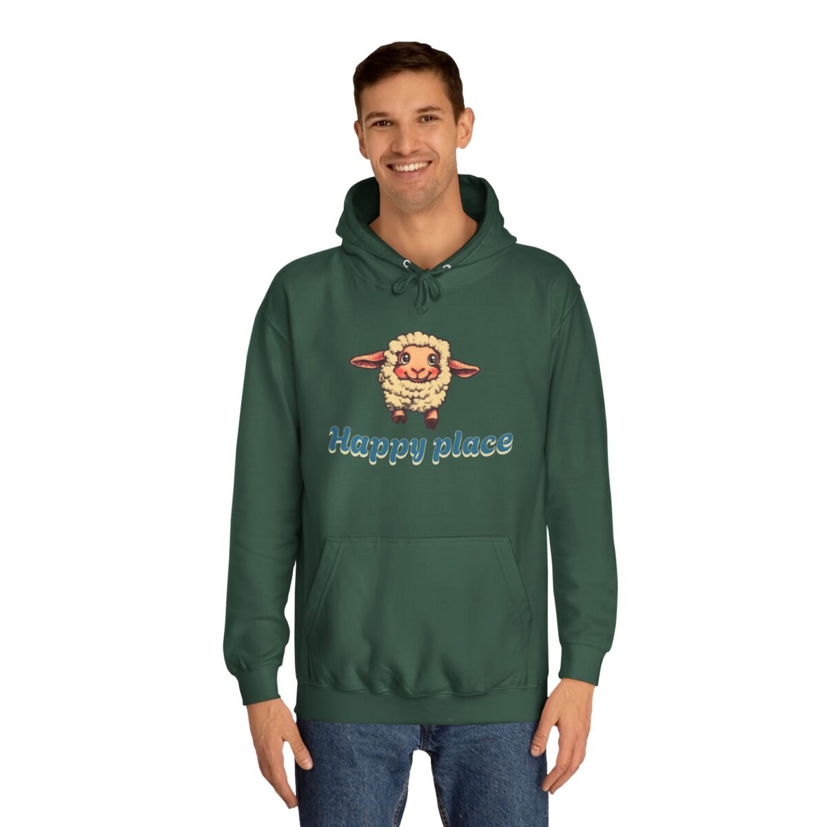 Happy place Unisex College Hoodie - Image 23