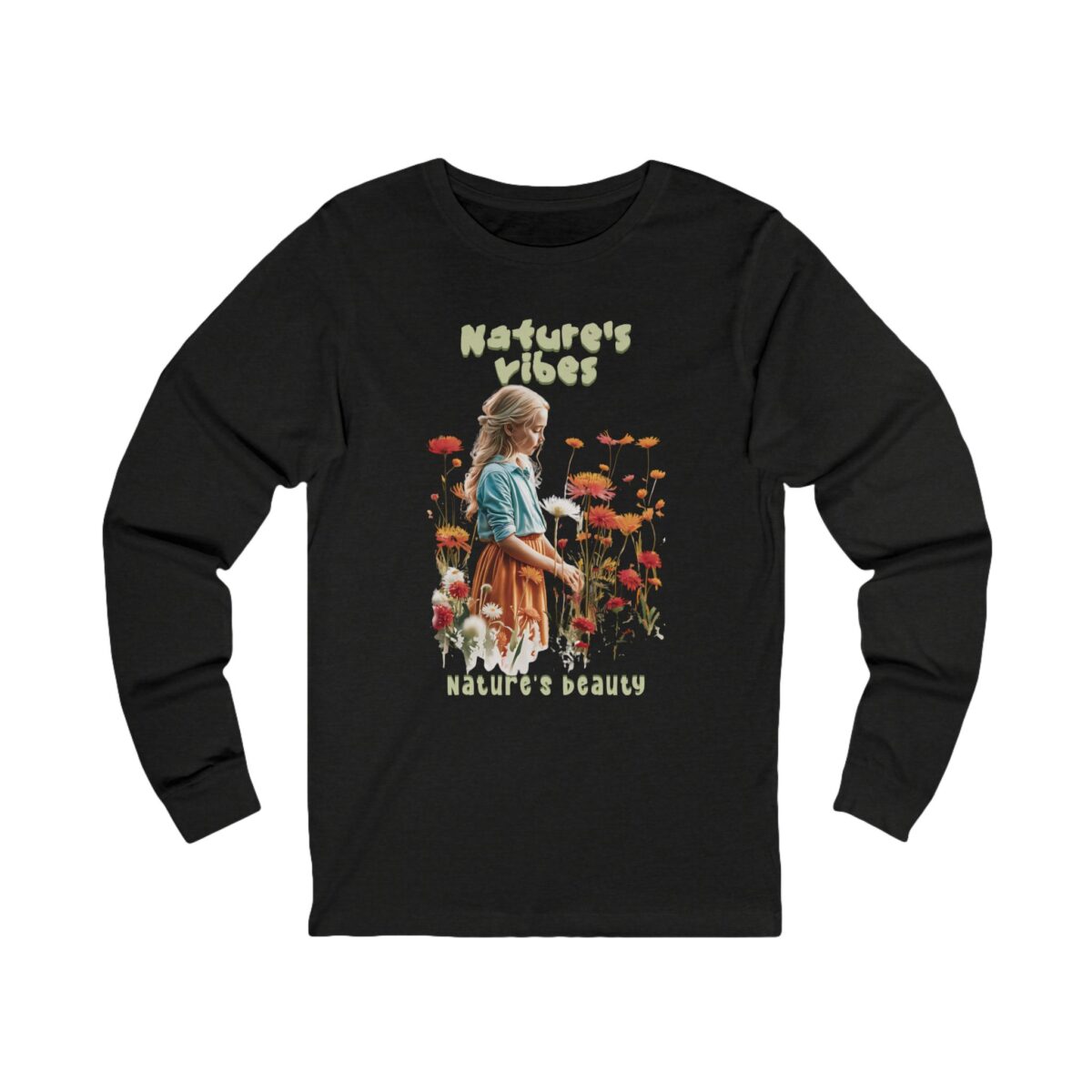 Nature's Vibes Unisex Jersey Long Sleeve Tee - Image 5