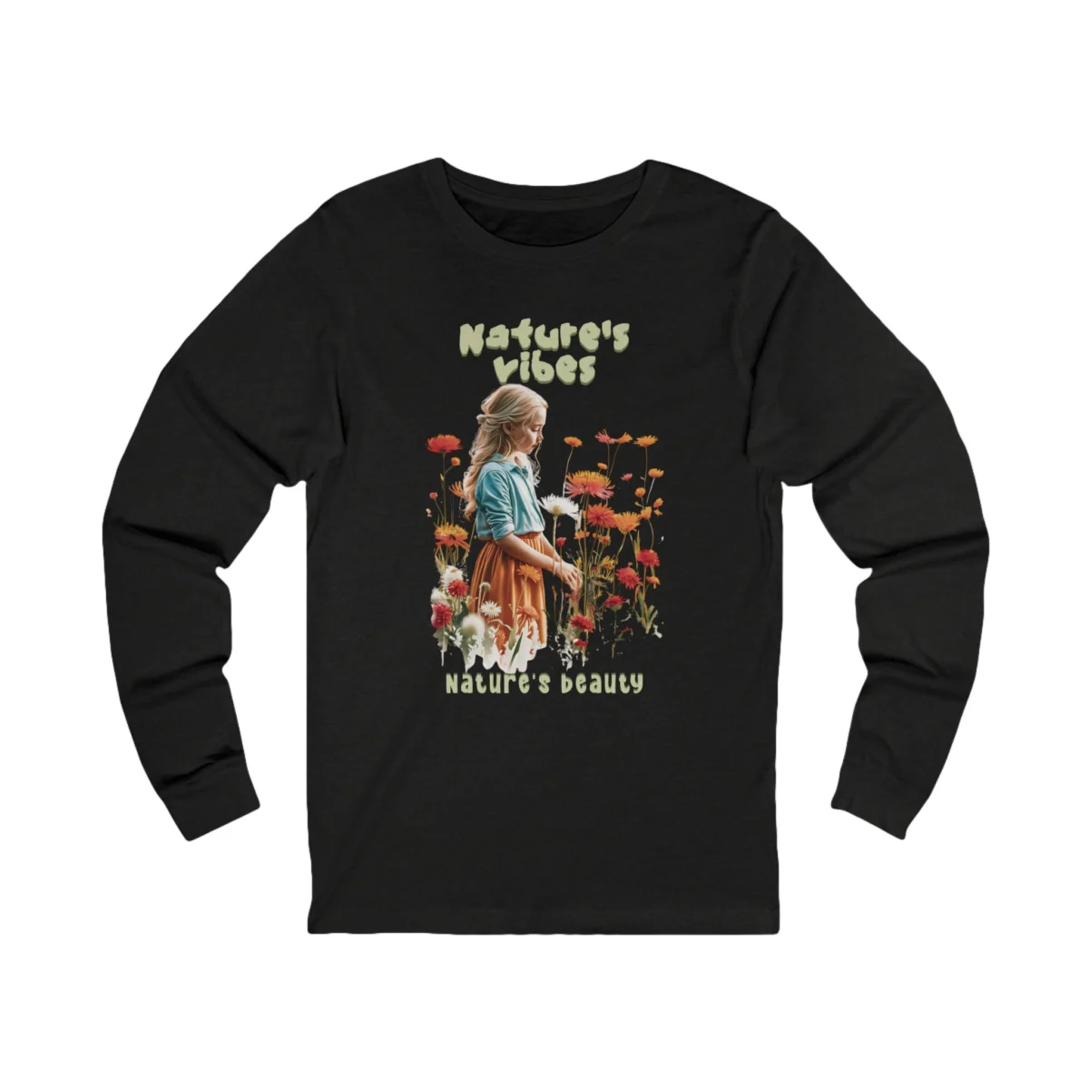 Nature's Vibes Unisex Jersey Long Sleeve Tee - Image 5