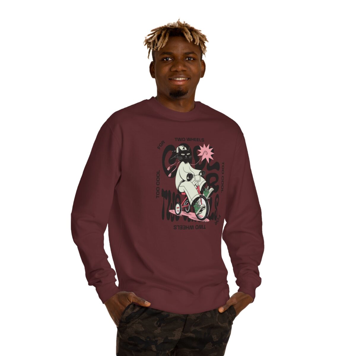 Too cool for two wheels Unisex Crew Neck Sweatshirt - Image 19