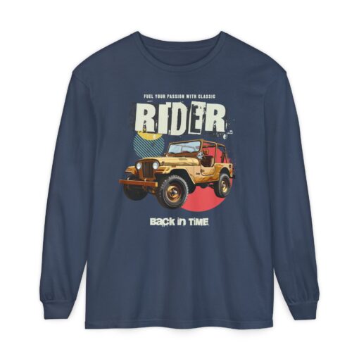Rider Back in Time Unisex Garment-dyed Long Sleeve T-Shirt - Image 25