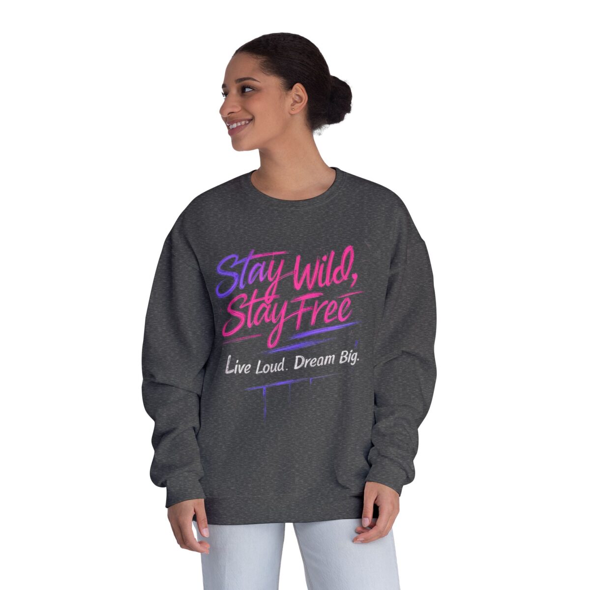 Stay wild Stay free Unisex NuBlend® Crewneck Sweatshirt - Image 4