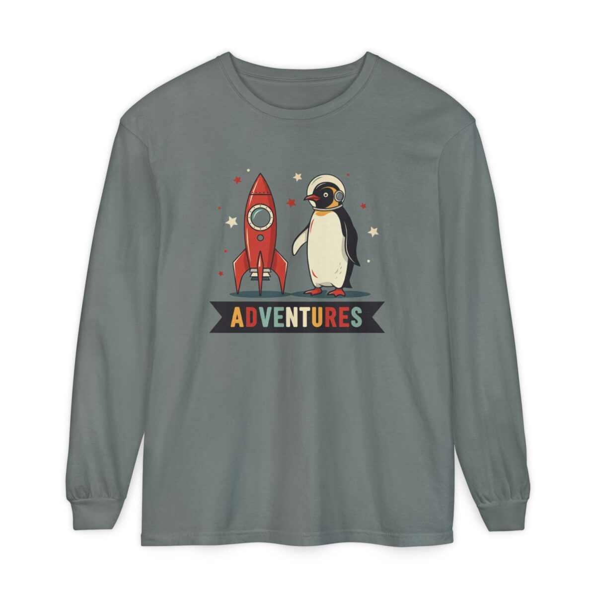 Adventures Unisex Garment-dyed Long Sleeve T-Shirt - Image 5