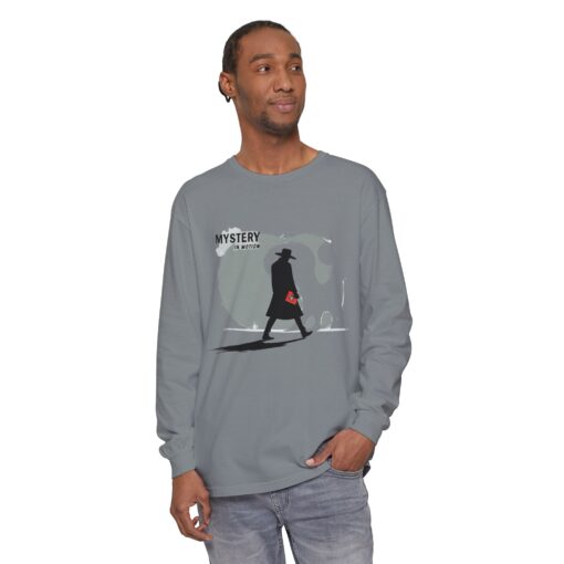 Mystery in motion Unisex Garment-dyed Long Sleeve T-Shirt - Image 11