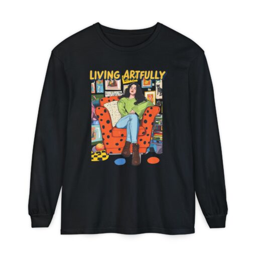Living Artfully Unisex Garment-dyed Long Sleeve T-Shirt - Image 17