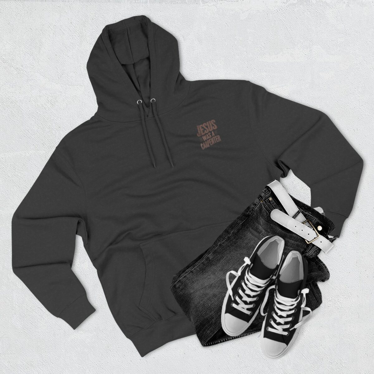 Jesus was a carpenter Three-Panel Fleece Hoodie - Image 11