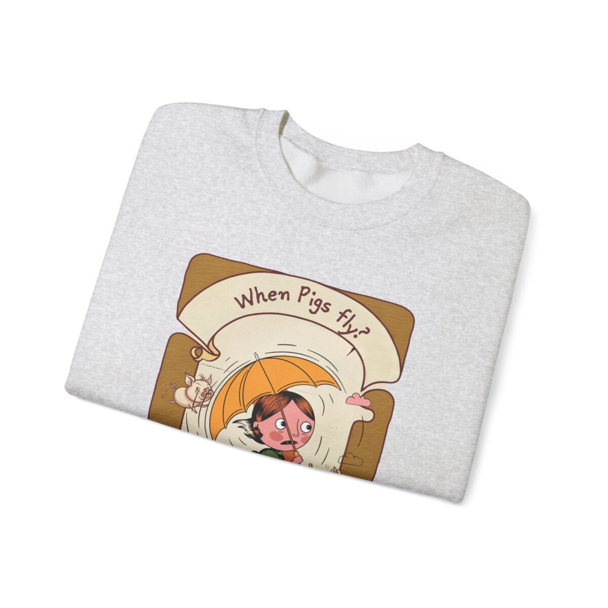 When pigs fly? Unisex Heavy Blend™ Crewneck Sweatshirt - Image 3
