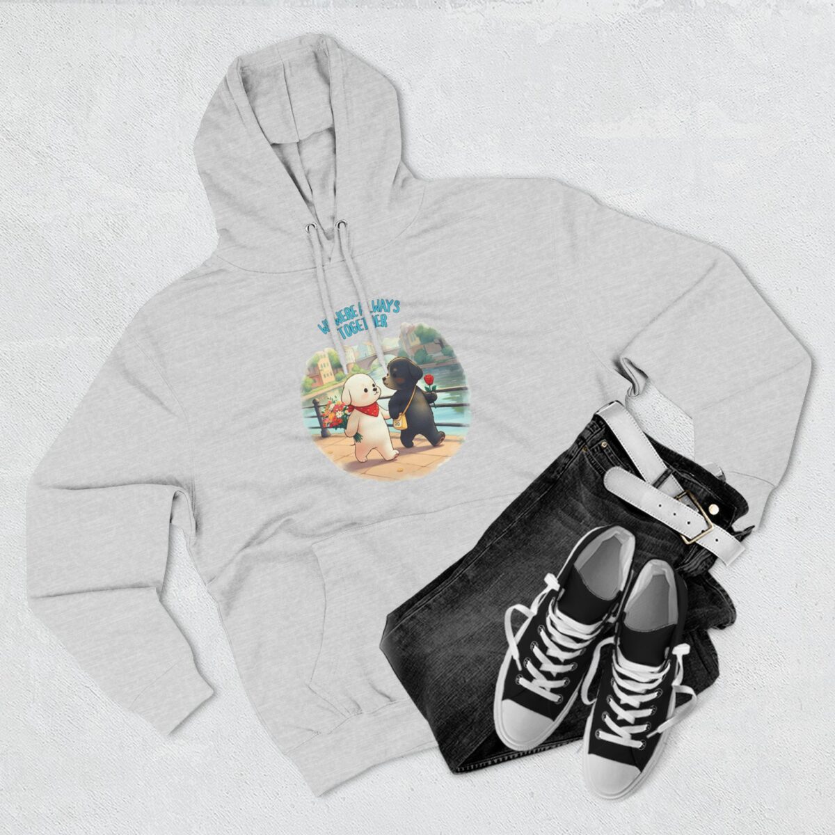 Always together Three-Panel Fleece Hoodie - Image 3