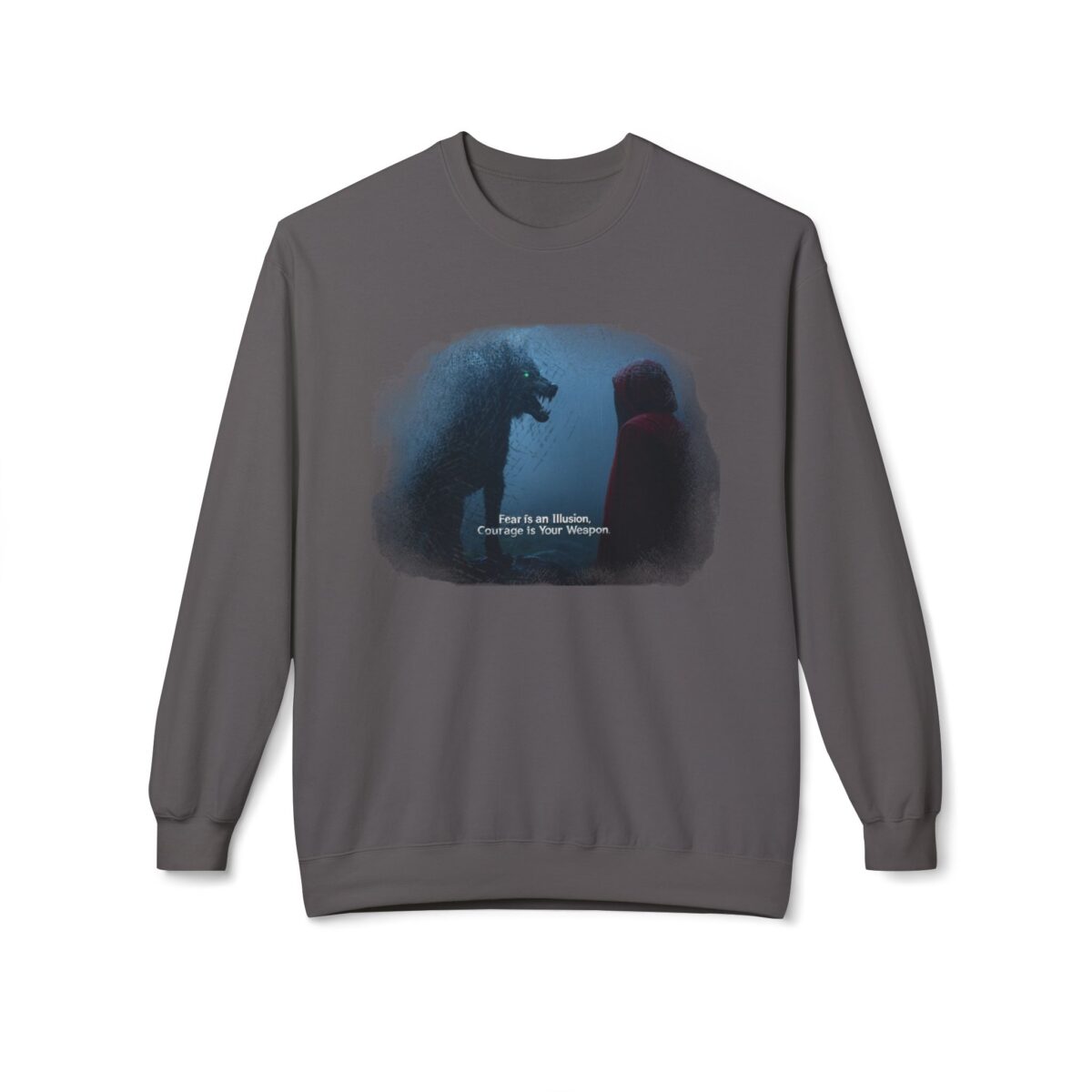 Fear is illusion Unisex Midweight Softstyle Fleece Crewneck Sweatshirt - Image 9