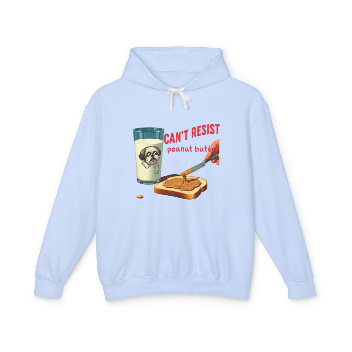 Can't resist peanut butter Unisex Lightweight Hooded Sweatshirt - Image 5