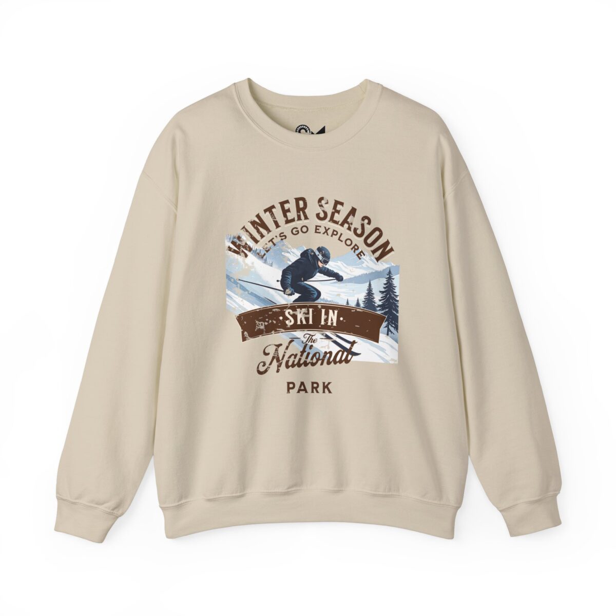 Ski in the national park Unisex Heavy Blend™ Crewneck Sweatshirt - Image 9