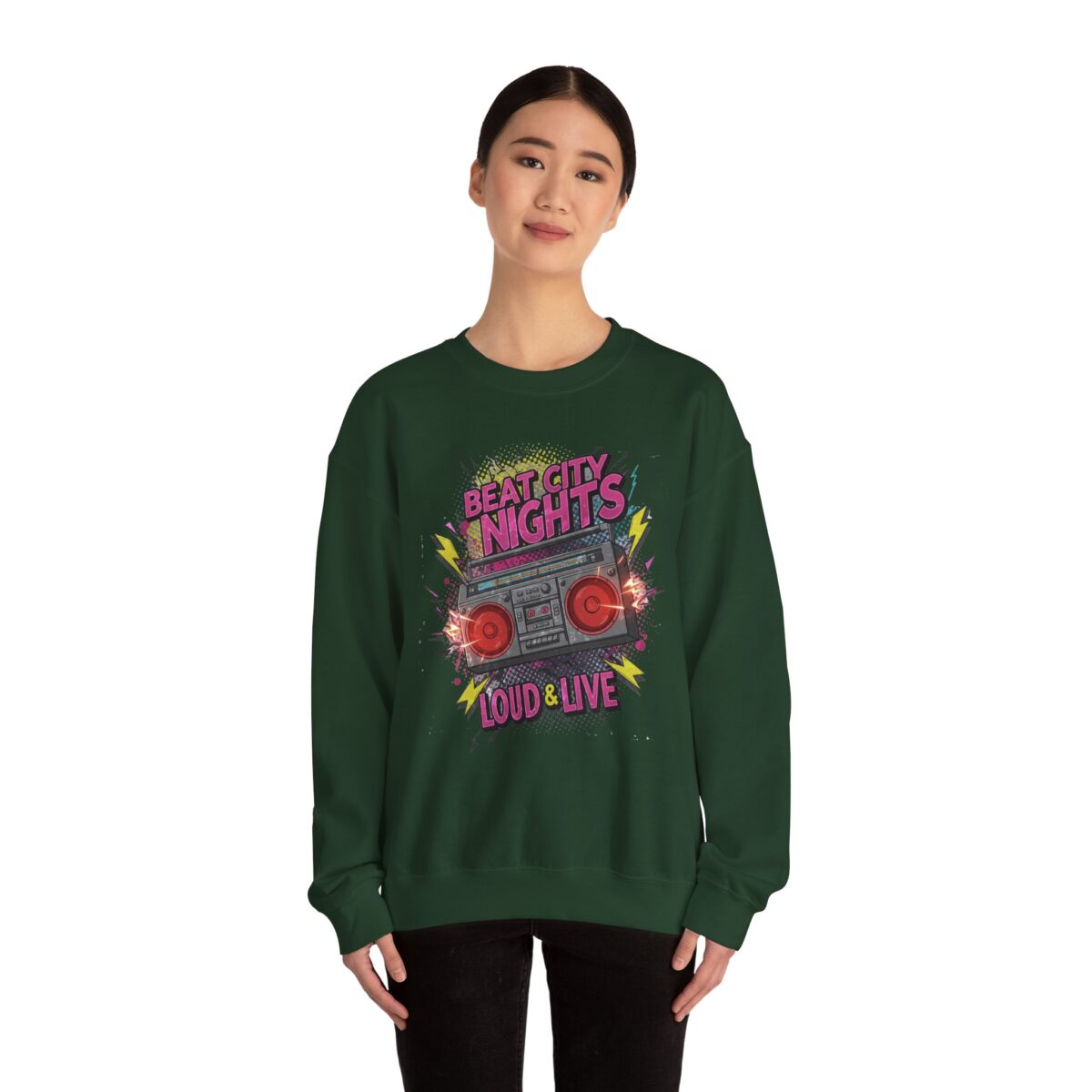 Beat city nights Unisex Heavy Blend™ Crewneck Sweatshirt - Image 16
