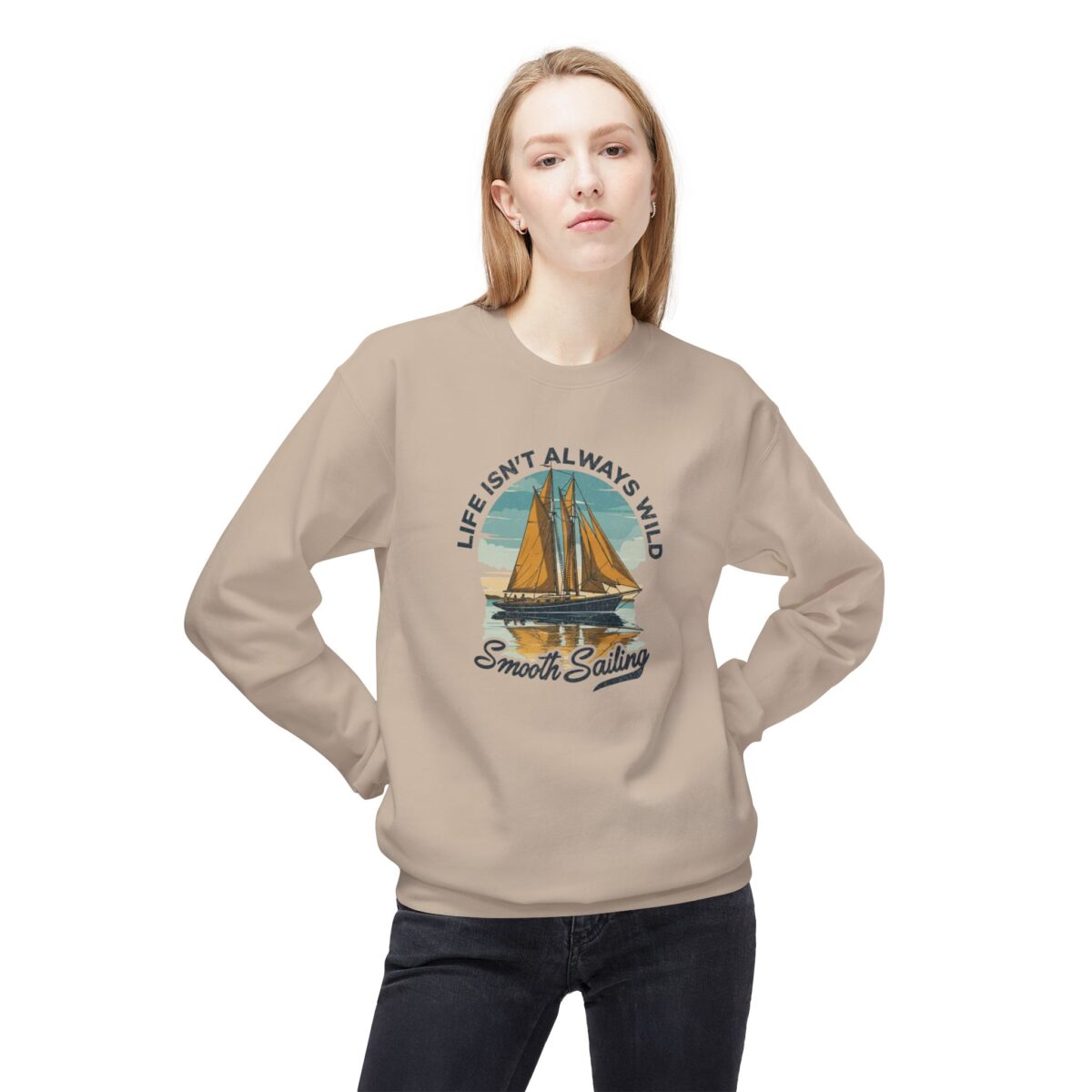 Smooth sailing Unisex Midweight Softstyle Fleece Crewneck Sweatshirt - Image 7
