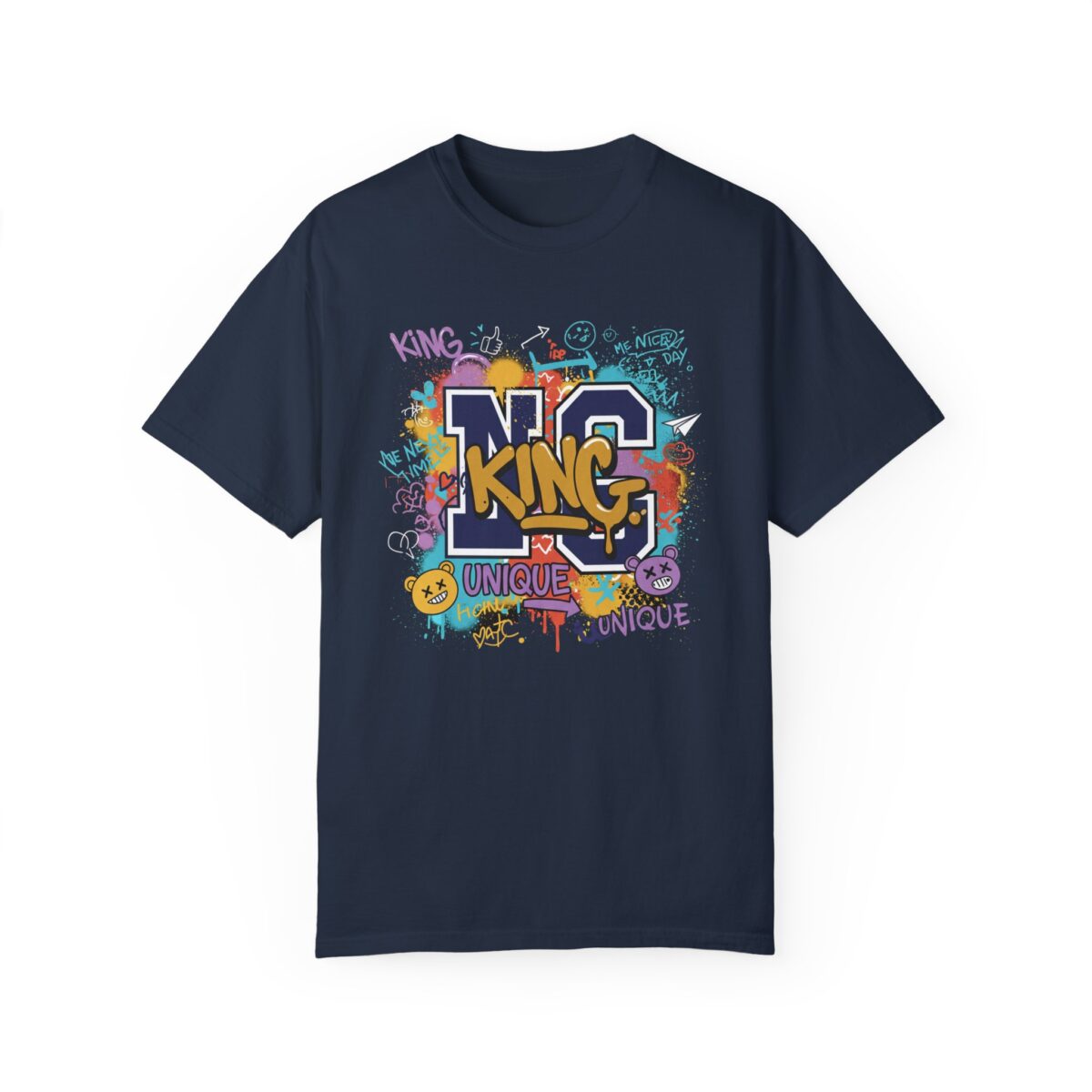 Unisex Garment-Dyed T-Shirt - Colorful 'King' Graphic Tee for Trendsetters - Image 9