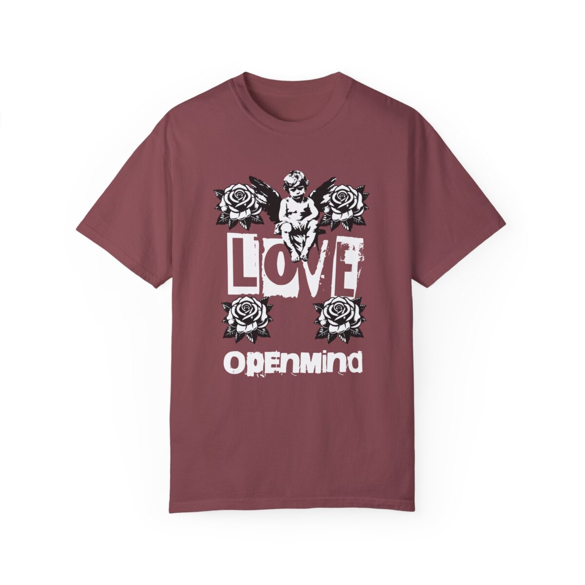 Unisex Garment-Dyed T-Shirt - Love Openmind Vintage Graphic Tee - Image 21