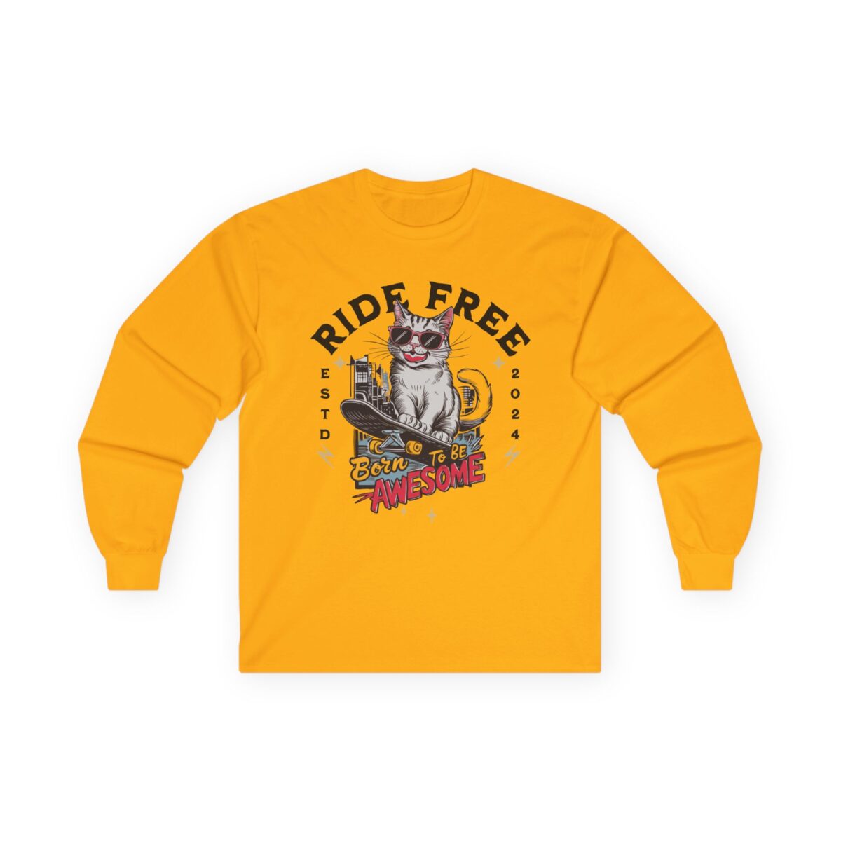 Born to be awesome Unisex Ultra Cotton Long Sleeve Tee - Image 7