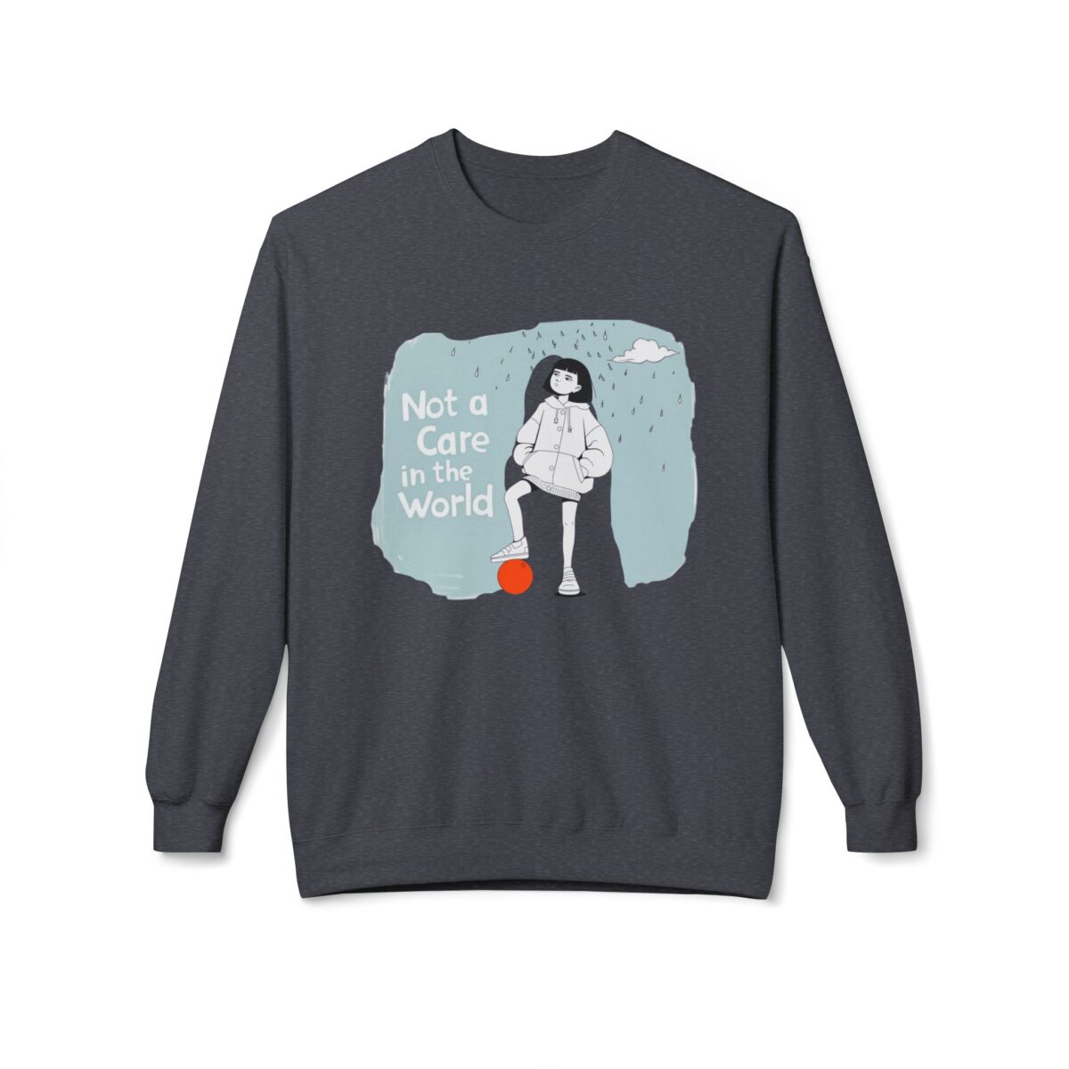 Not a care in the world Unisex Midweight Softstyle Fleece Crewneck Sweatshirt - Image 21