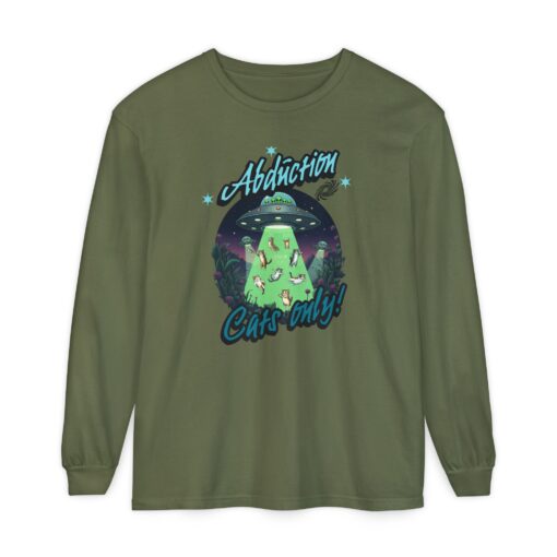 Abduction cats only! Unisex Garment-dyed Long Sleeve T-Shirt - Image 37